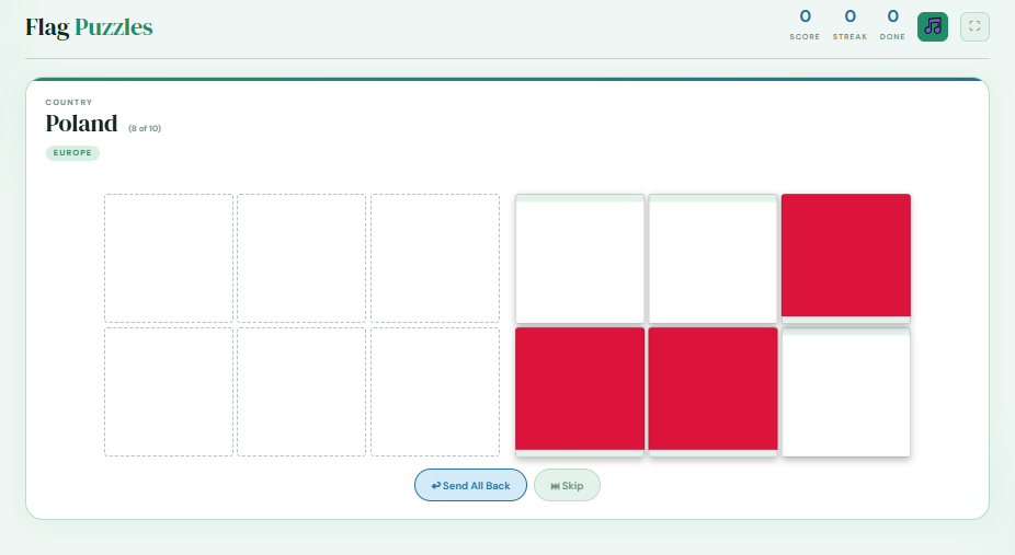 Flag Puzzles screenshot 2
