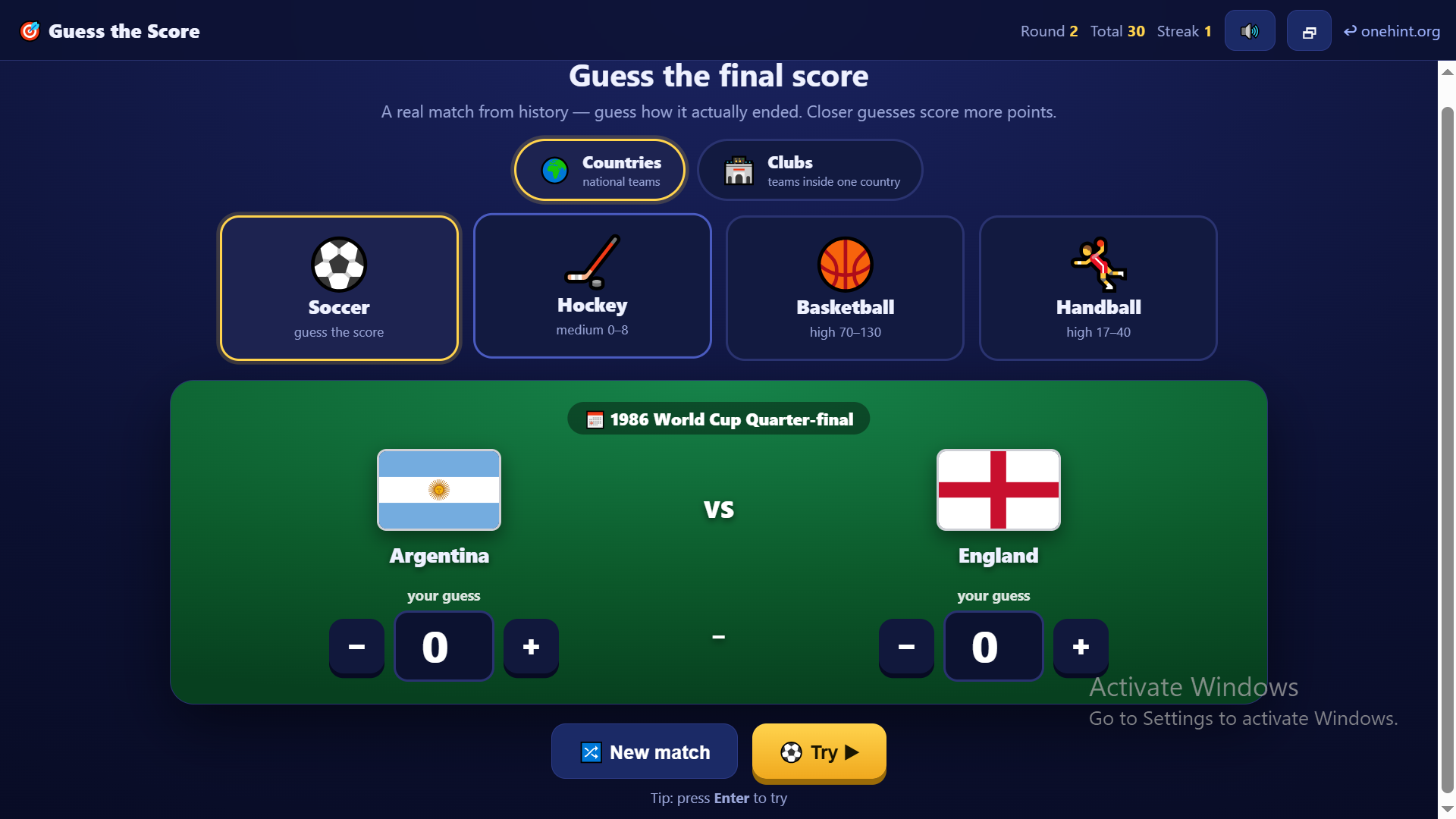 Guess the Score screenshot 1